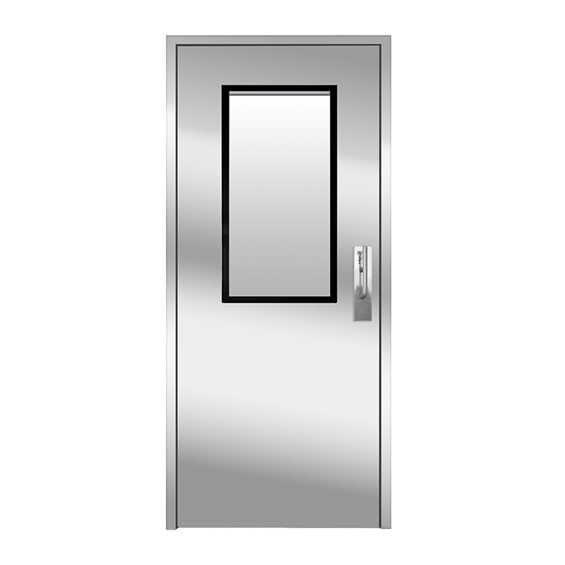 Czyste drzwi ze stali nierdzewnej